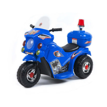 Children's Electric Ride-on Motorcycle (Blue) Rechargeable, Up To 1Hr - Lil Learners