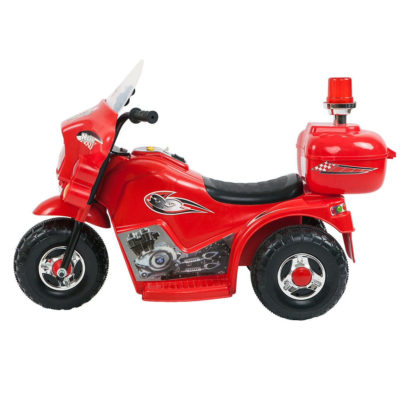 Children's Electric Ride-on Motorcycle (Red) Rechargeable, Up To 1Hr - Lil Learners