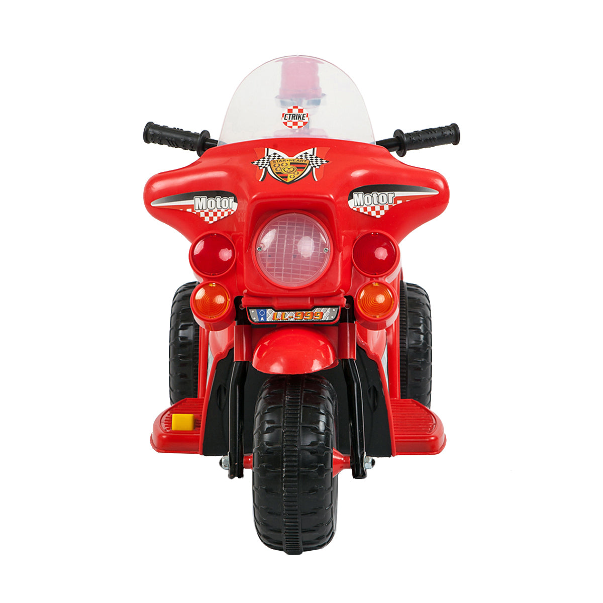 Children's Electric Ride-on Motorcycle (Red) Rechargeable, Up To 1Hr - Lil Learners