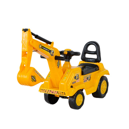 Ride-on Children’s Toy Excavator Truck (Yellow) - Lil Learners