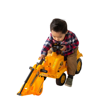 Ride-on Children’s Toy Excavator Truck (Yellow) - Lil Learners