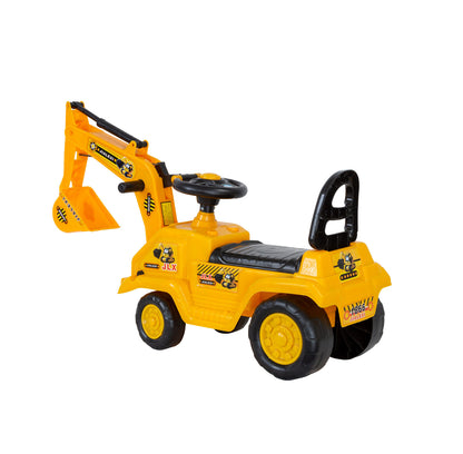 Ride-on Children’s Toy Excavator Truck (Yellow) - Lil Learners