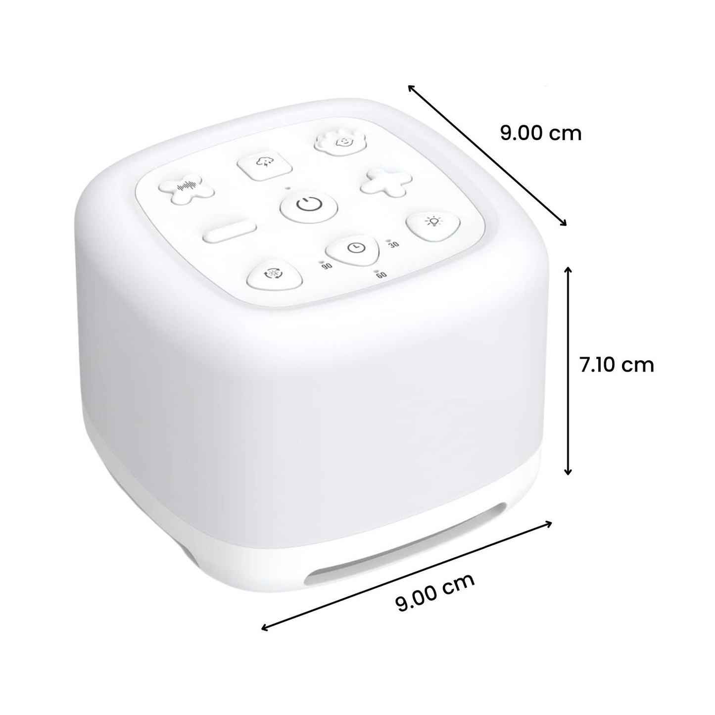 White Noise Machine with Night Light and 40 Soothing Sounds for Sleeping (White) - Lil Learners