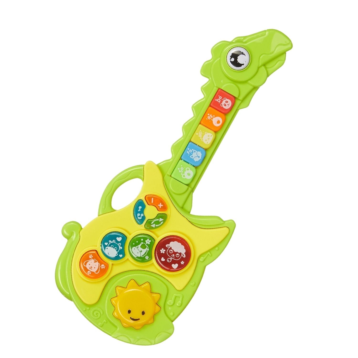 Kids Musical Guitar Toys with Dinosaur Shape Design (Green) - Lil Learners