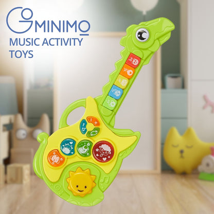 Kids Musical Guitar Toys with Dinosaur Shape Design (Green) - Lil Learners