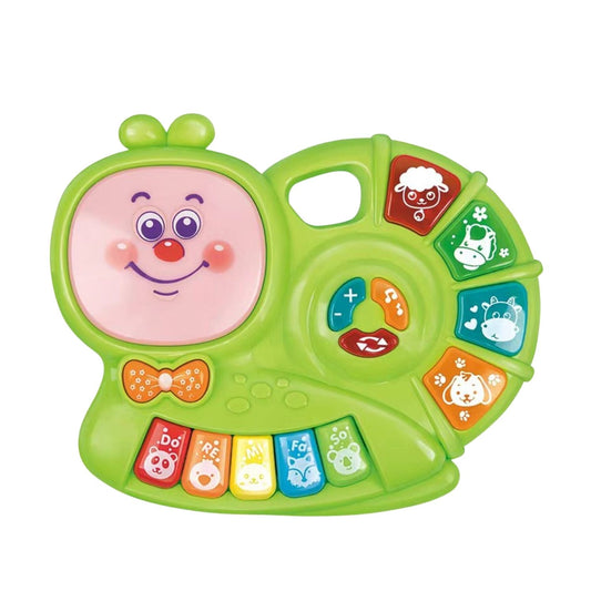 Kids Piano Keyboard Music Toys with Snail Shape Design Green - Lil Learners