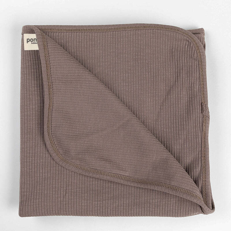 Ribbed Swaddle Jersey Wrap - Carmel - Lil Learners