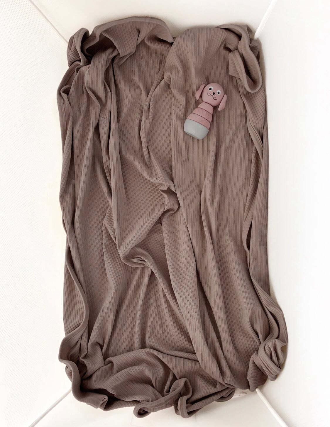 Ribbed Swaddle Jersey Wrap - Carmel - Lil Learners