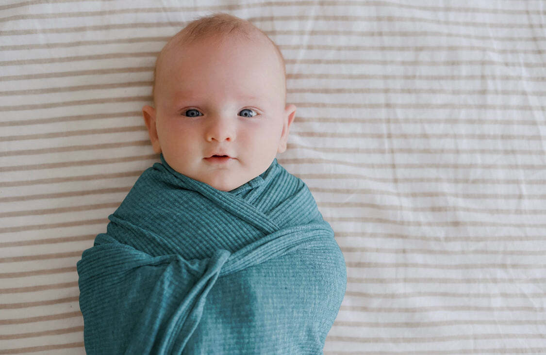 Ribbed Swaddle Jersey Wrap - Jewel - Lil Learners