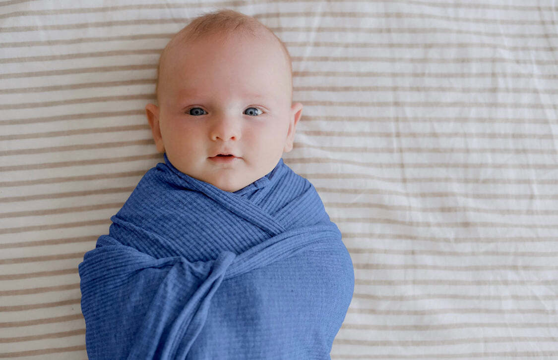 Ribbed Swaddle Jersey Wrap - Ribbon - Lil Learners