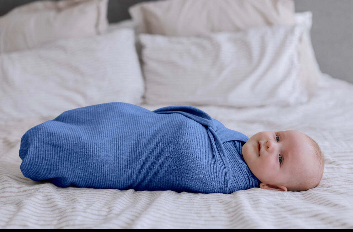 Ribbed Swaddle Jersey Wrap - Ribbon - Lil Learners